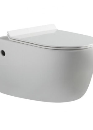 Alexander-R Rimless Nano Glaze Wall Hung Toilet (Gloss White)
