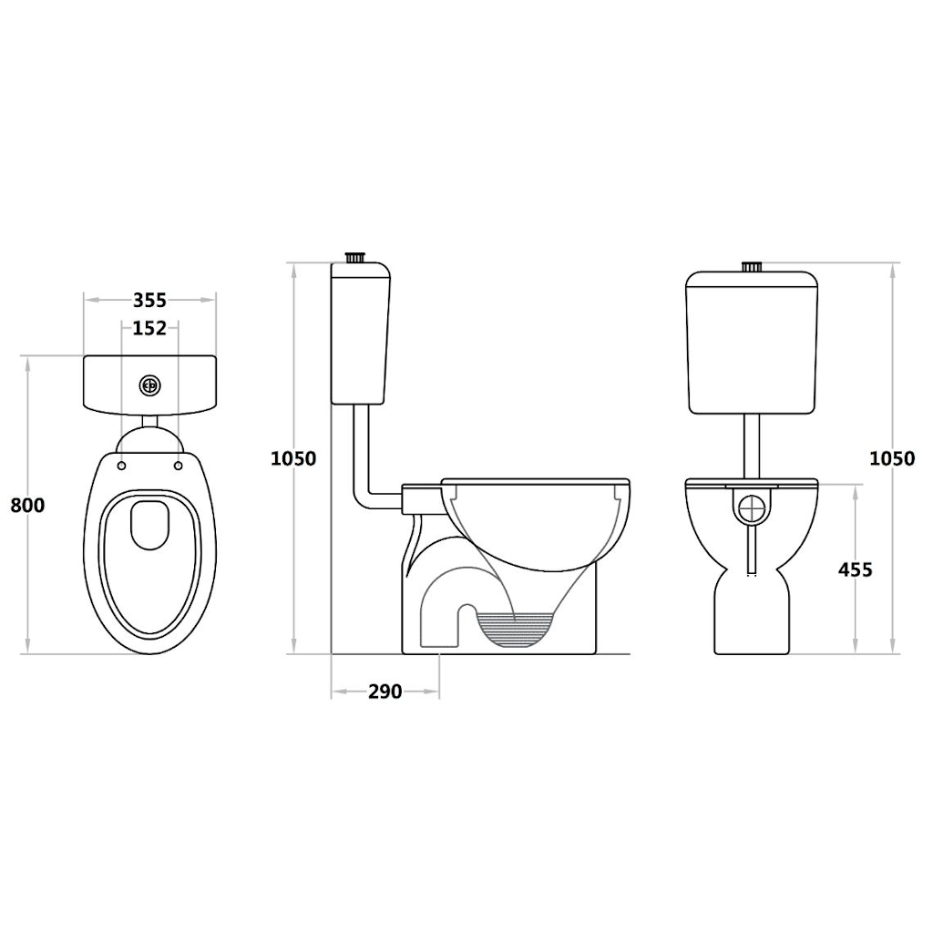 CALLA Box Rim Disable S-Trap Toilet Suite - Image 2