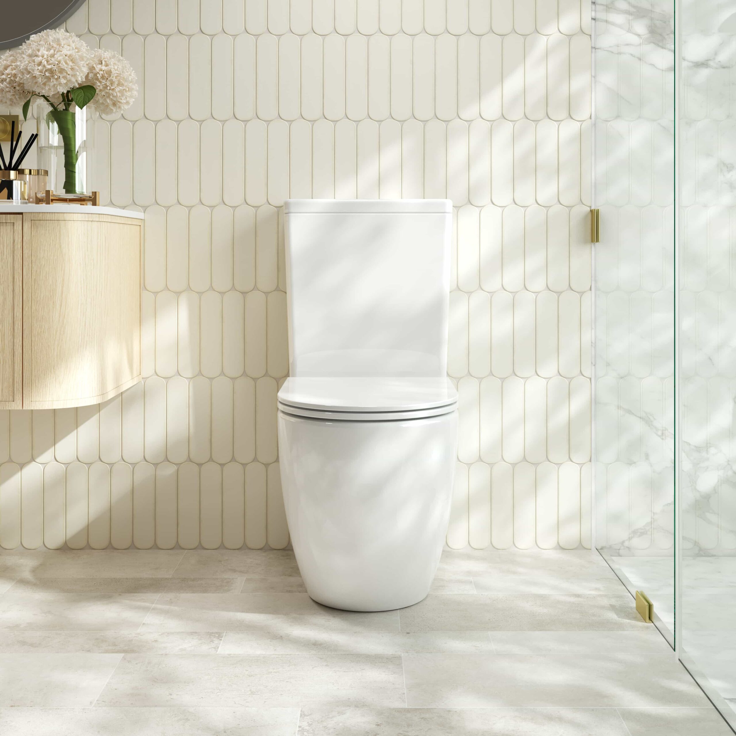 DIANA Back-to-Wall Toilet Suite (Gloss White)
