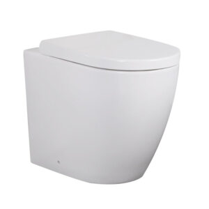 Elvera Tornado Wall Faced Floor Extra Height Gloss White Toilet