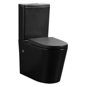 Avis Rimless Matte Black Toilet Suite