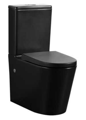 Avis Rimless Matte Black Toilet Suite