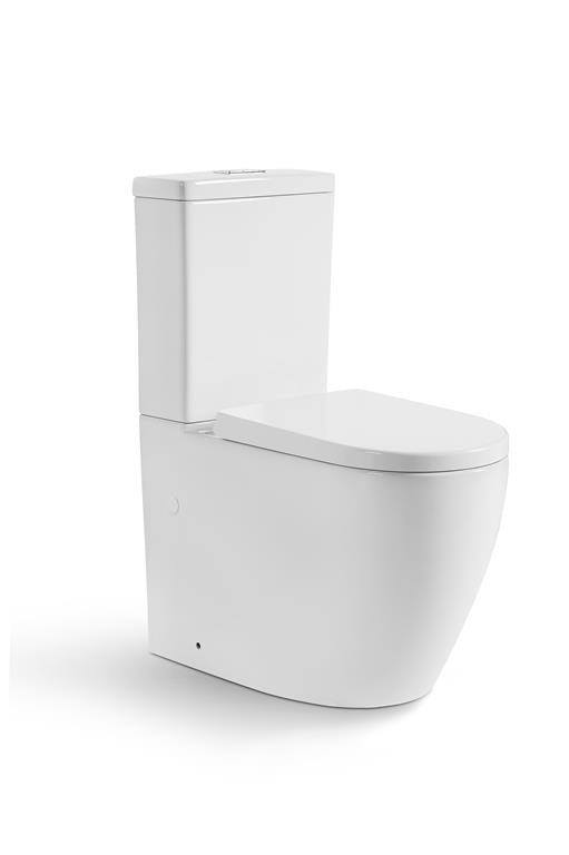 Elvera Rimless Ambulant Gloss White Toilet Suite - Image 4