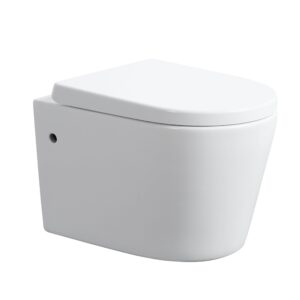 Avis Rimless Wall Hung Gloss White/ Matte White Toilet