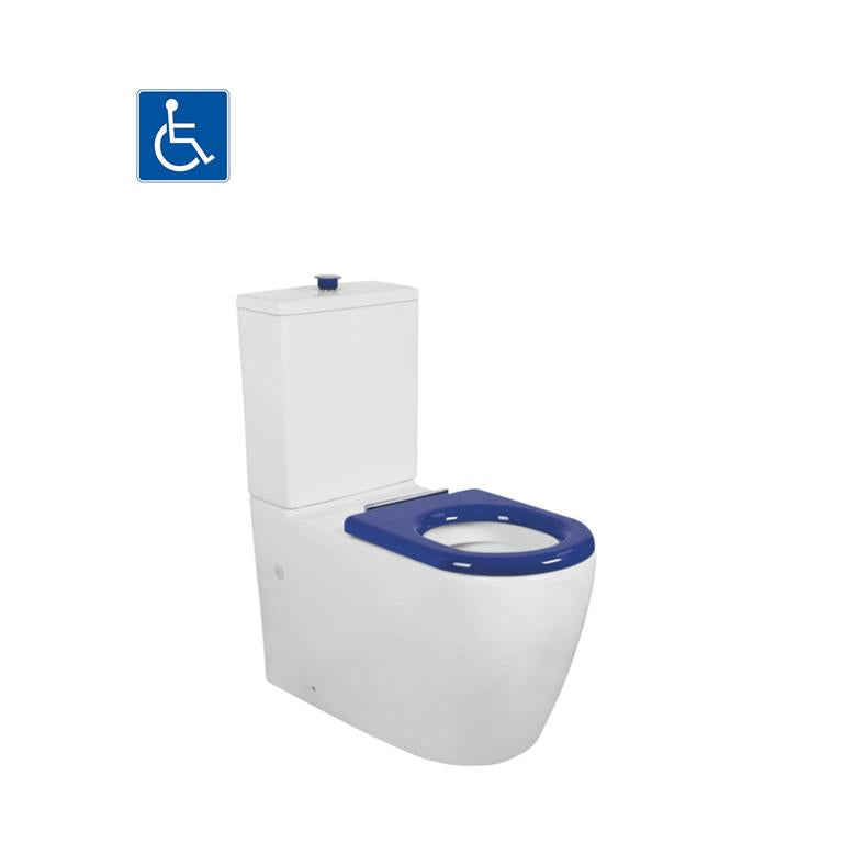Asta Rimless Disable Rimless Gloss White Toilet Suite - Image 6