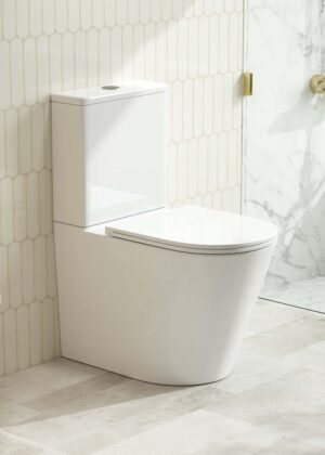 OXFORD Back-to-Wall Toilet Suite (Gloss White)