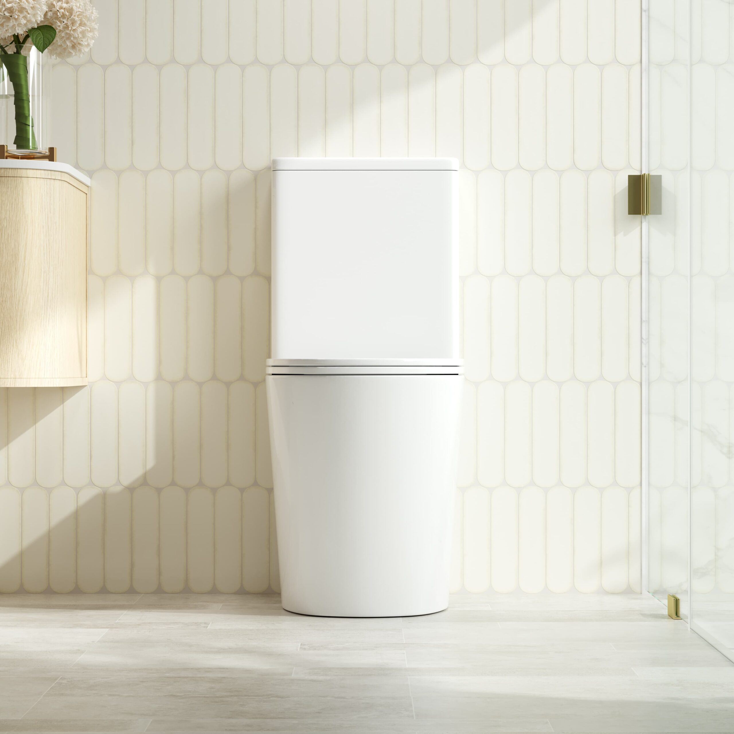 RIVO Back-to-Wall Toilet Suite (Gloss White)