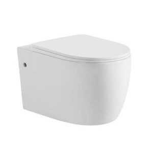 Veda Rimless Wall Hung Gloss White Toilet