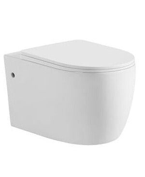 Veda Rimless Wall Hung Gloss White Toilet