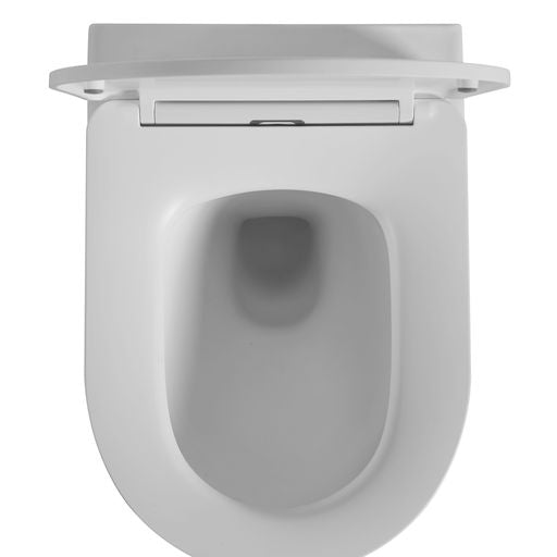 Avis Rimless Wall Hung Gloss White/ Matte White Toilet - Image 3