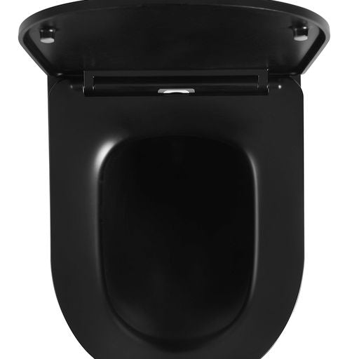 Avis Matte Black Rimless Wall Hung Matte Black Toilet - Image 4