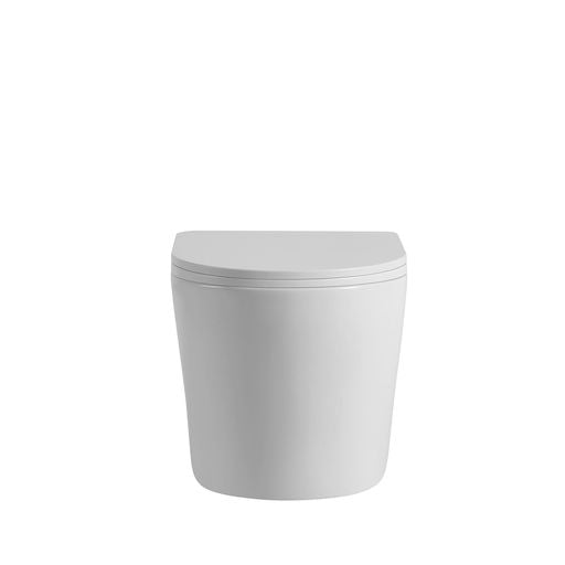 Avis Rimless Wall Hung Gloss White/ Matte White Toilet - Image 4